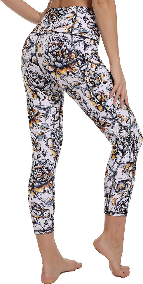 Women High Waisted Stretchy Leggings with Pockets Buttery Soft Workout Yoga Pants
